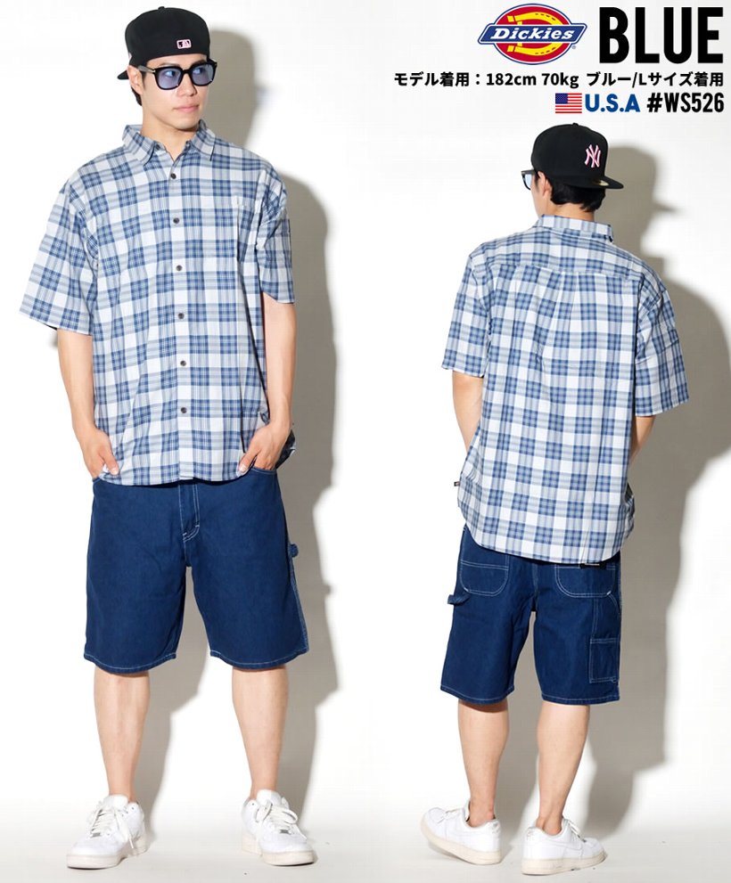 Dickies ディッキーズ チェックシャツ メンズ おしゃれ 半袖 カジュアル ブランド ポケット WS526 USサイズ 大きいサイズ 2018夏 新作