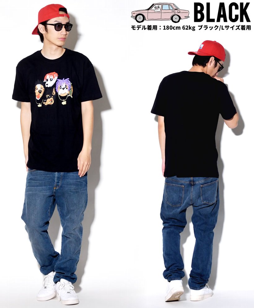 Dog Limited ドッグリミテッド Tシャツ メンズ 半袖 おしゃれ ブランド 犬 プリント 大きいサイズ 黒