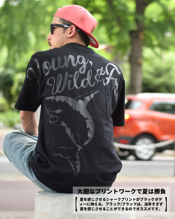 DOP ディーオーピー Tシャツ Wiz Khalifa シャークタトゥー メンズ 半袖 B系 ファッション ストリート系 HIPHOP ダンス 衣装 ヒップホップ