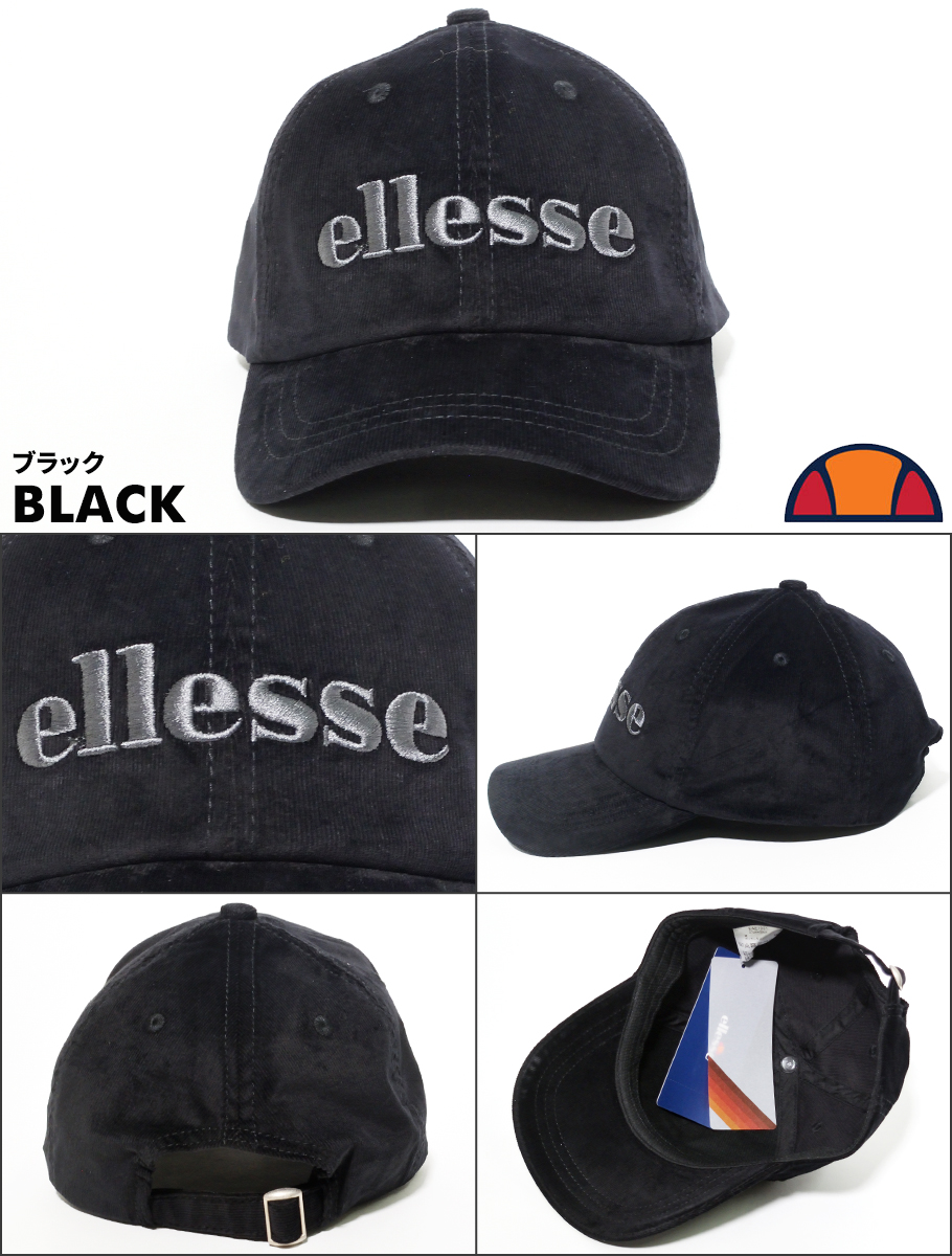 ellesse エレッセ コーデュロイキャップ メンズ 帽子 サイズ調節可能 EAE1931 海外モデル