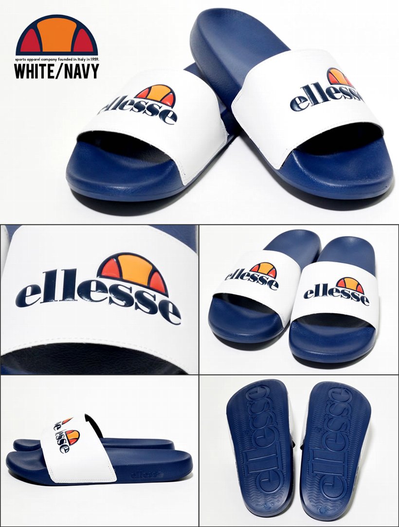 ellesse エレッセ シャワーサンダル ロゴ プリント EFH9125 海外モデル ストリート系 ヒップホップ ファッション 服 通販