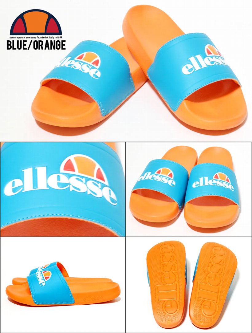 ellesse エレッセ シャワーサンダル ロゴ プリント EFH9125 海外モデル ストリート系 ヒップホップ ファッション 服 通販
