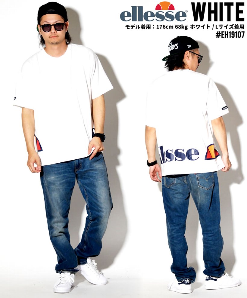 ellesse エレッセ Tシャツ メンズ 半袖 ロゴ プリント EH19107 海外モデル ストリート系 ヒップホップ ファッション 服 通販