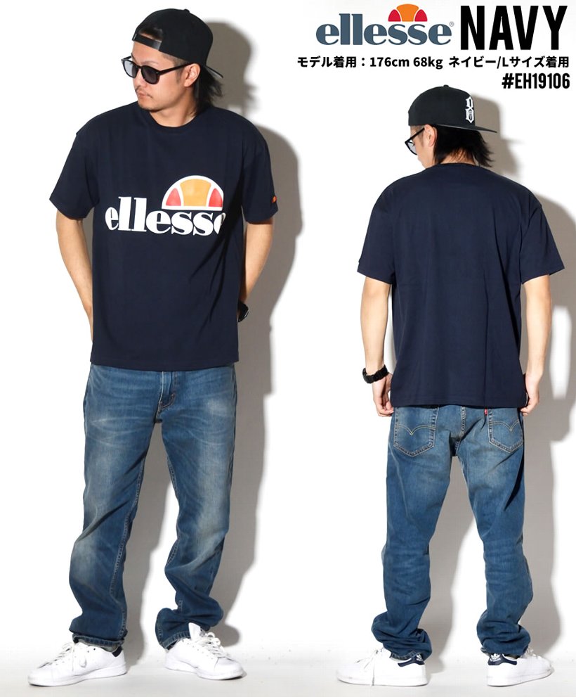 ellesse エレッセ Tシャツ メンズ 半袖 ロゴ プリント EH19106 海外モデル ストリート系 ヒップホップ ファッション 服 通販