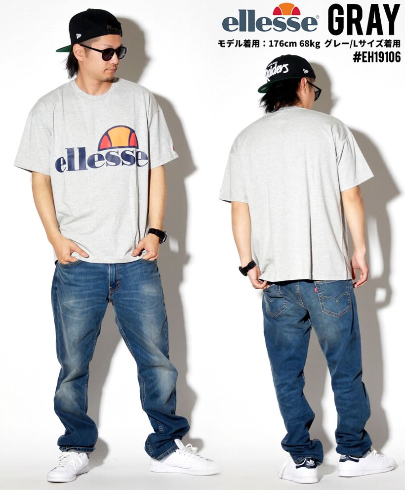 ellesse エレッセ Tシャツ メンズ 半袖 ロゴ プリント EH19106 海外モデル ストリート系 ヒップホップ ファッション 服 通販