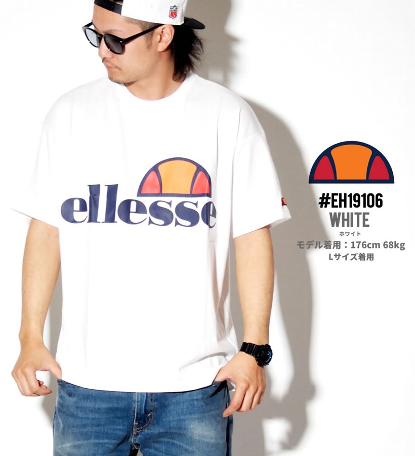 ellesse エレッセ Tシャツ メンズ 半袖 ロゴ プリント EH19106 海外モデル ストリート系 ヒップホップ ファッション 服 通販