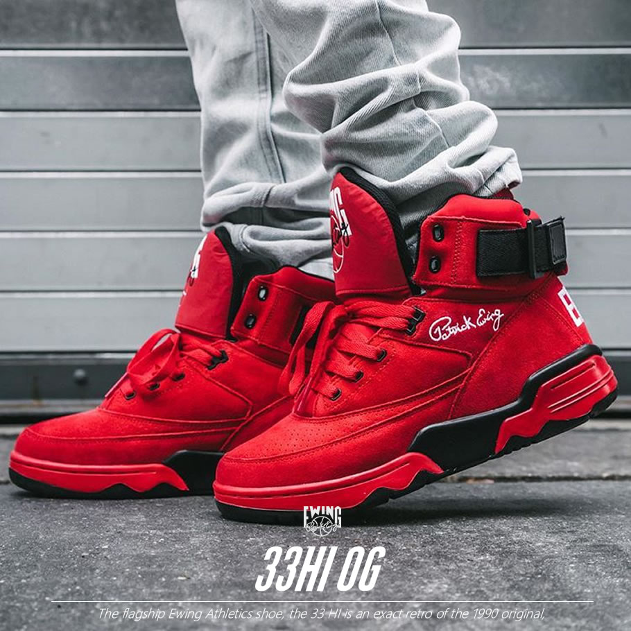 EWING ATHLETICS ユーイングアスレチックス EWING 33 HI スニーカー メンズ おしゃれ ブランド バスケットシューズ バスケットボール ハイカット 赤