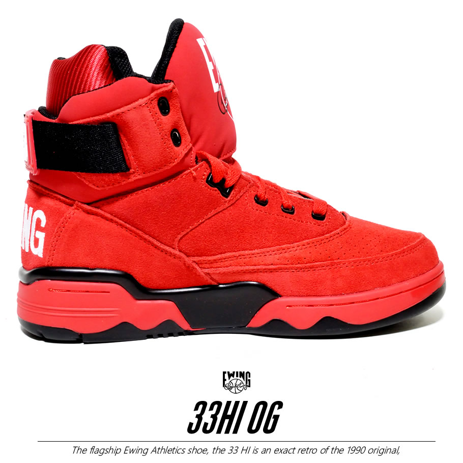 EWING ATHLETICS ユーイングアスレチックス EWING 33 HI スニーカー メンズ おしゃれ ブランド バスケットシューズ バスケットボール ハイカット 赤