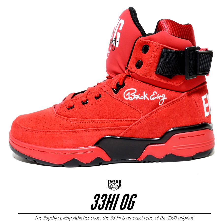 EWING ATHLETICS ユーイングアスレチックス EWING 33 HI スニーカー メンズ おしゃれ ブランド バスケットシューズ バスケットボール ハイカット 赤