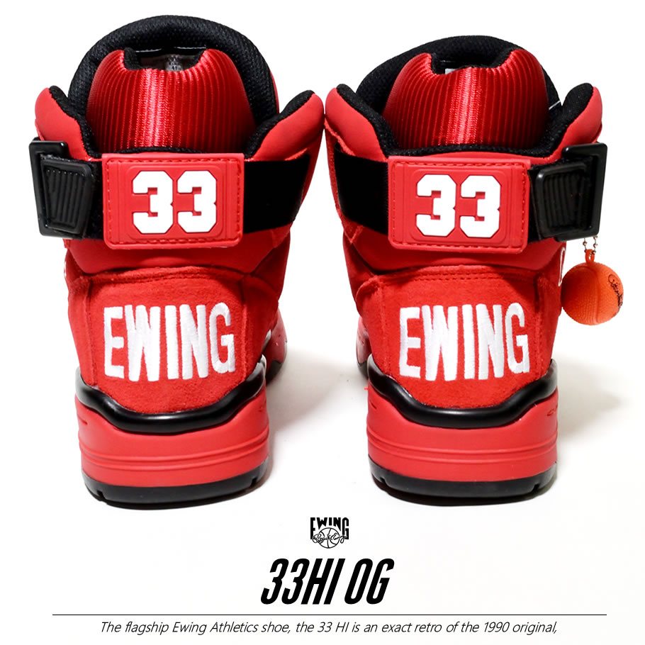 EWING ATHLETICS ユーイングアスレチックス EWING 33 HI スニーカー メンズ おしゃれ ブランド バスケットシューズ バスケットボール ハイカット 赤
