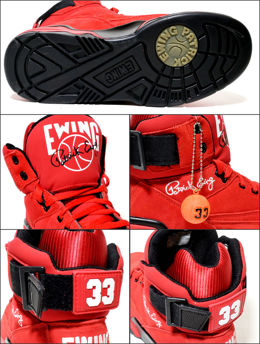 EWING ATHLETICS ユーイングアスレチックス EWING 33 HI スニーカー メンズ おしゃれ ブランド バスケットシューズ バスケットボール ハイカット 赤