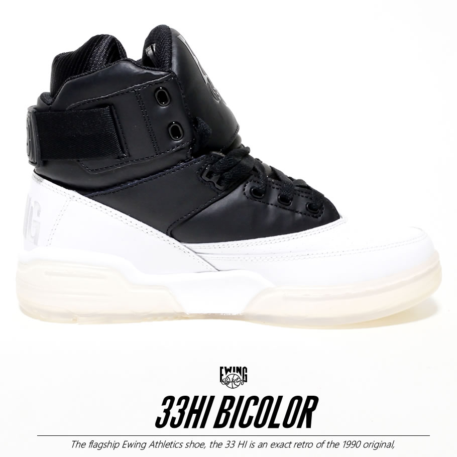 EWING ATHLETICS ユーイングアスレチックス 33 HI スニーカー メンズ おしゃれ ブランド バスケットシューズ バスケットボール ハイカット 白 黒