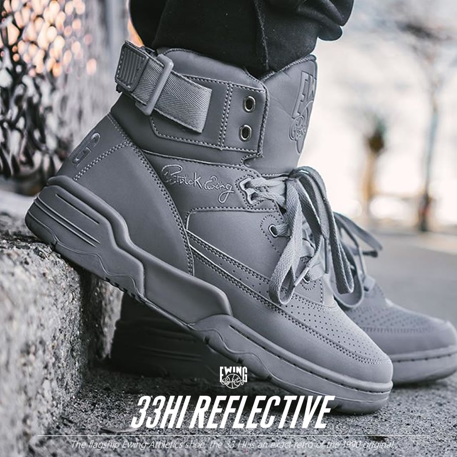 EWING ATHLETICS ユーイングアスレチックス 33 HI スニーカー メンズ おしゃれ ブランド バスケットシューズ バスケットボール ハイカット 灰