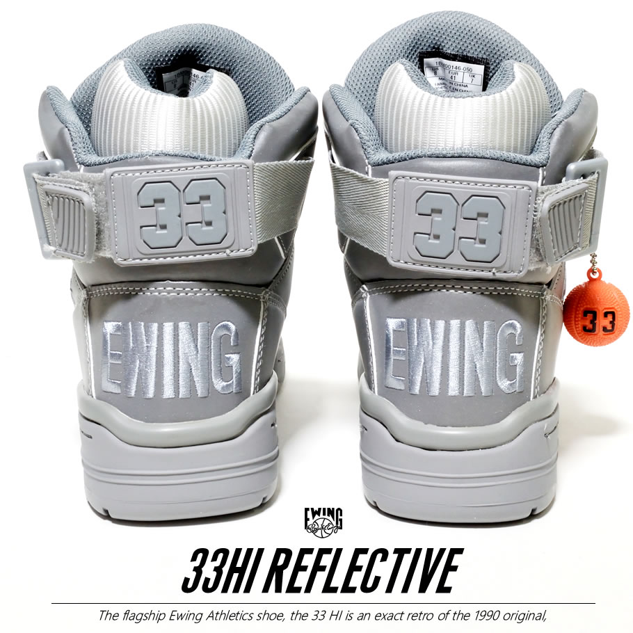 EWING ATHLETICS ユーイングアスレチックス 33 HI スニーカー メンズ おしゃれ ブランド バスケットシューズ バスケットボール ハイカット 灰