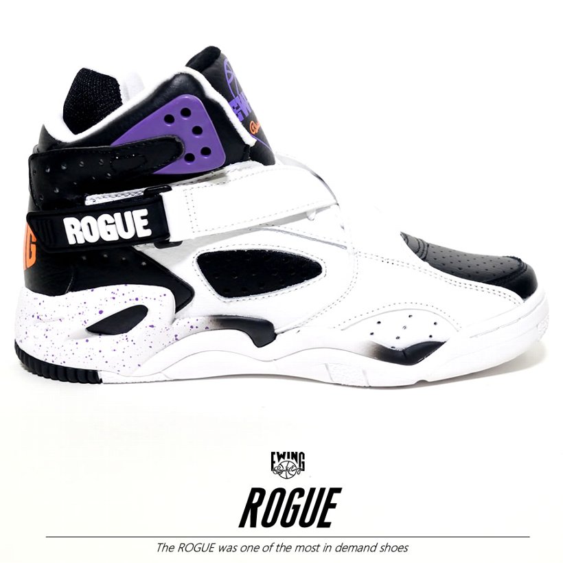 EWING ATHLETICS ユーイング バッシュ EWING ROGUE クロスストラップ スニーカー メンズ おしゃれ ブランド バスケットシューズ バスケットボール ハイカット 白