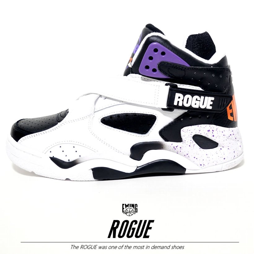 EWING ATHLETICS ユーイング バッシュ EWING ROGUE クロスストラップ スニーカー メンズ おしゃれ ブランド バスケットシューズ バスケットボール ハイカット 白