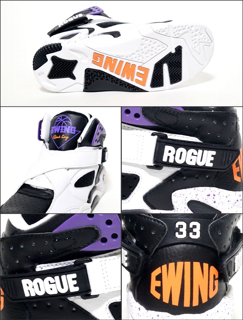 EWING ATHLETICS ユーイング バッシュ EWING ROGUE クロスストラップ スニーカー メンズ おしゃれ ブランド バスケットシューズ バスケットボール ハイカット 白