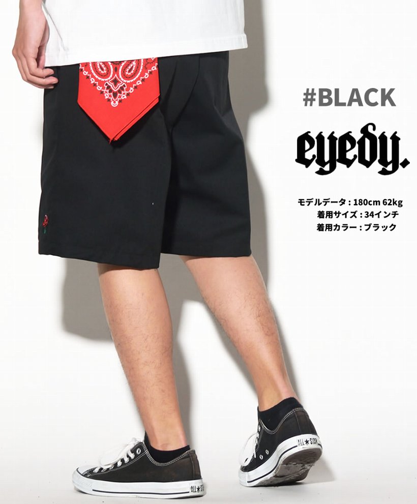 Eyedy アイディー ワークショーツ メンズ 短パン ハーフパンツ バンダナ Red Kap チカーノ カジュアル ファッション Eye Pt1803 Eydt073