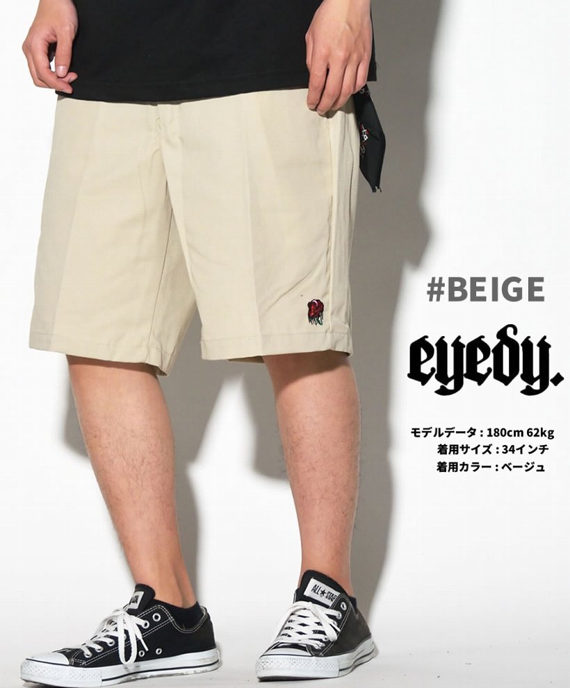 Eyedy アイディー ワークショーツ メンズ 短パン ハーフパンツ バンダナ Red Kap チカーノ カジュアル ファッション Eye Pt1803 Eydt073