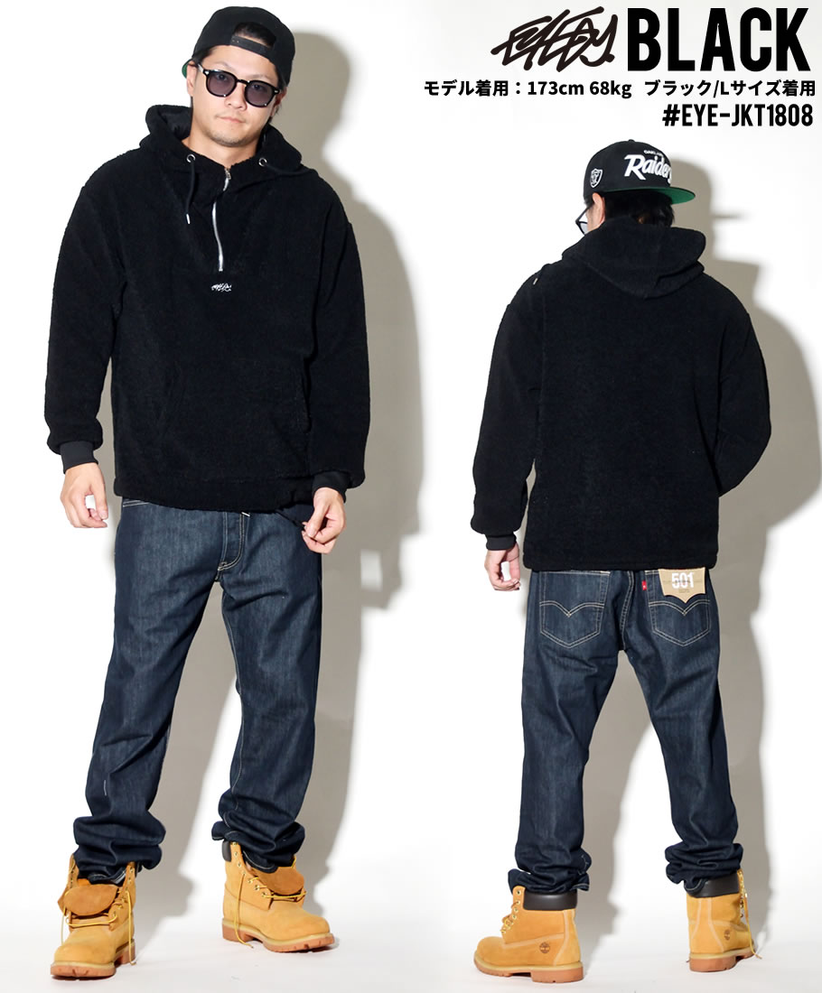 パーカー メンズ EYEDY アイディー アノラックパーカー プルオーバー ボア モコモコ EYE-JKT1808