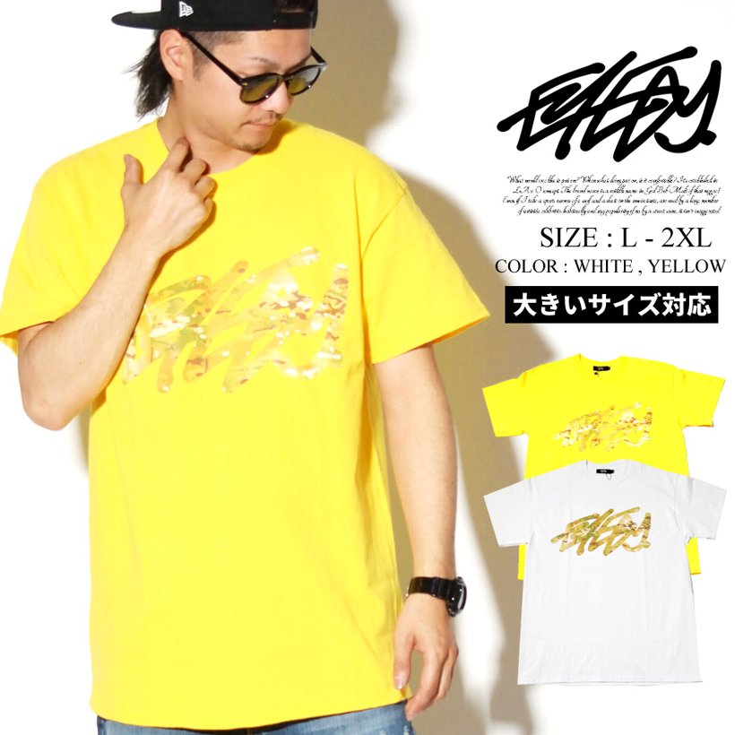 EYEDY アイディー Tシャツ メンズ 半袖 ロゴ プリント 迷彩 EYE-377SS 大きいサイズ 2019春夏 新作