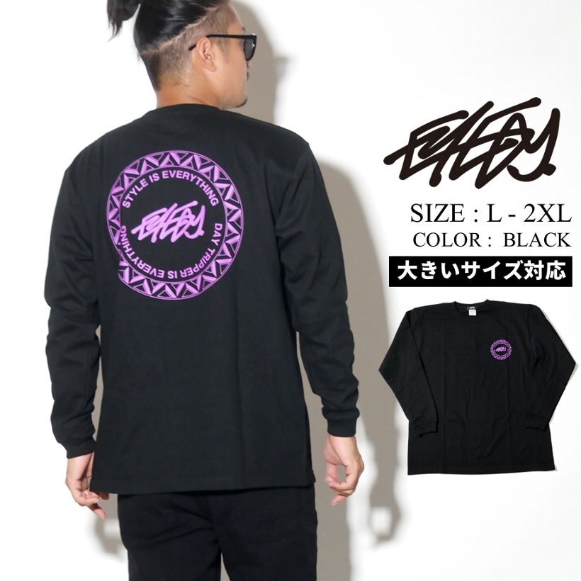 EYEDY アイディー Tシャツ メンズ 長袖 プリント ロンT EYE-385LS 大きいサイズ