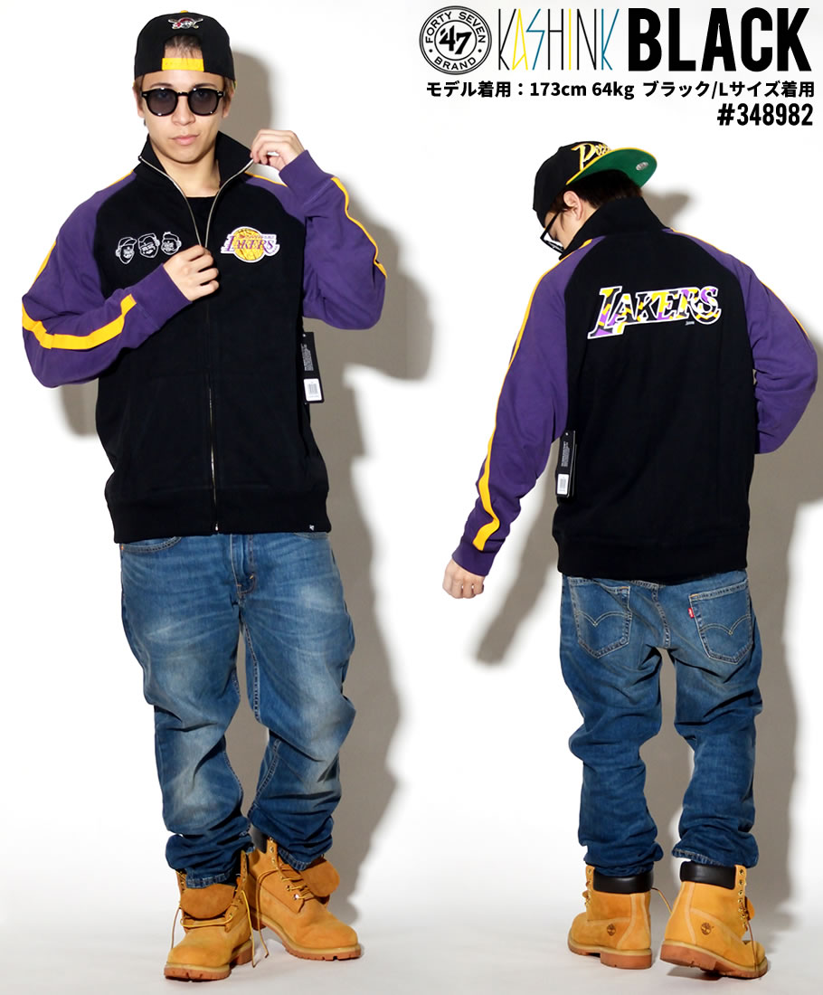 47BRAND トラックジャケット メンズ ロサンゼルス レイカーズ 紫 47CLEAN UP カシンク