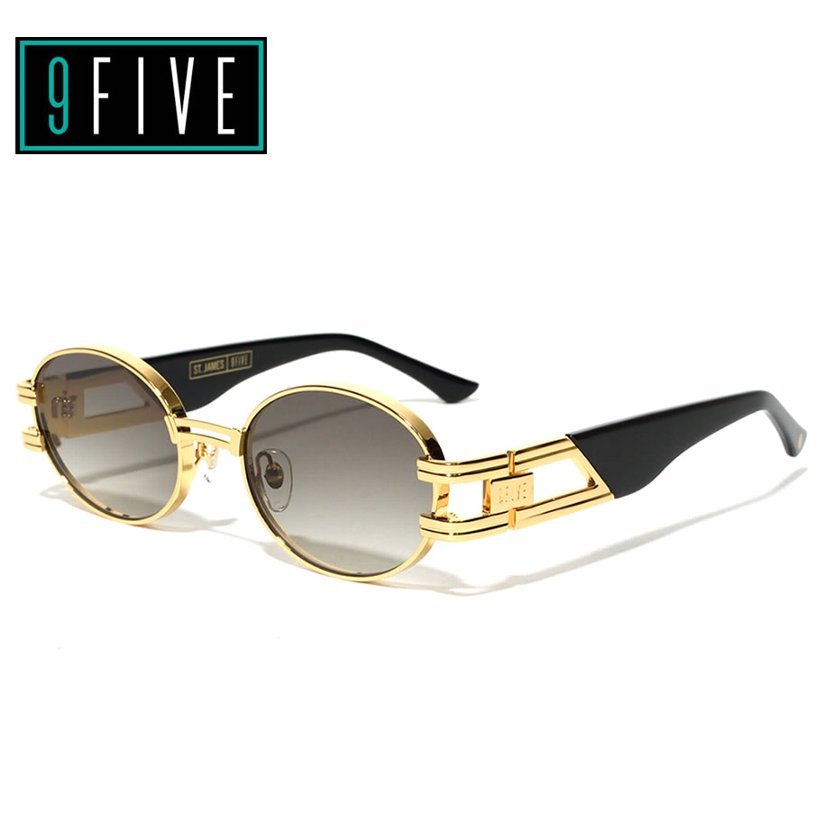9FIVE サングラス メンズ UVカット ブランド 24k 金 ゴールド ST. JAMES グラデーションレンズ