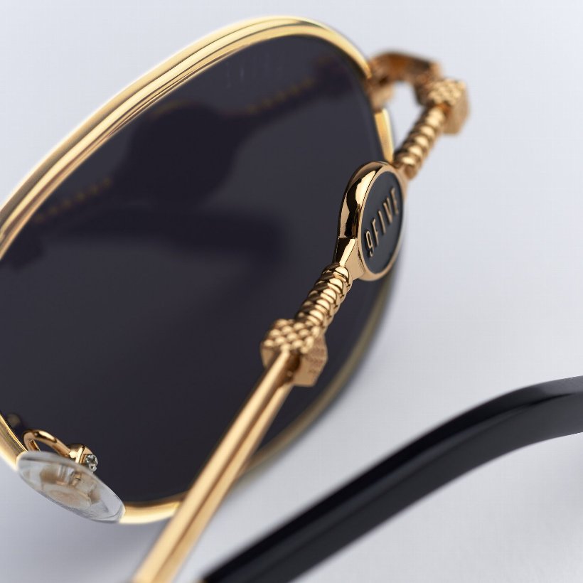 9FIVE サングラス メンズ UVカット ブランド 24k 金 ゴールド ST.MICHAEL カラーレンズ B系 ストリート ヒップホップ