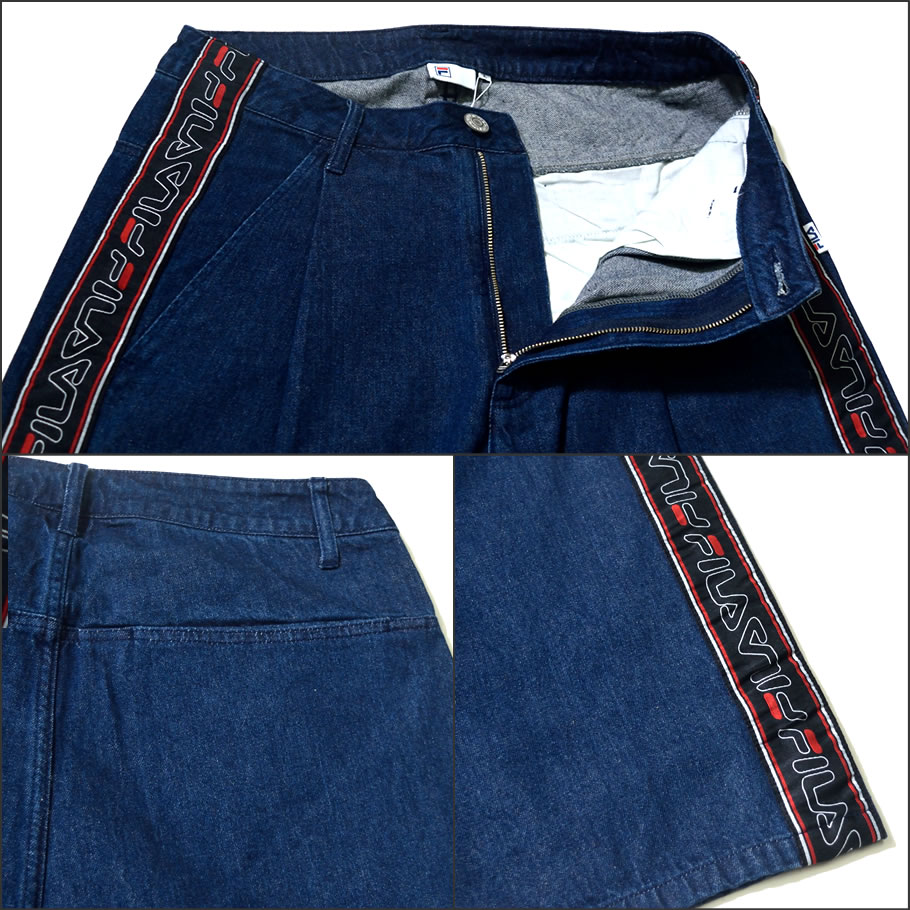 FILA フィラ デニムパンツ ジーンズ メンズ ヒップホップ ストリート ファッション 服 通販 FM9428 FLDT004