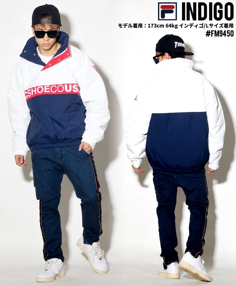 FILA フィラ ジーンズ メンズ ロゴ サイドライン 大きいサイズ FM9450 2018秋冬 新作