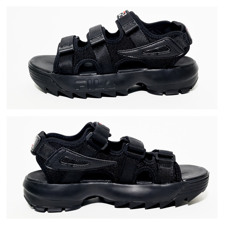 FILA フィラ スポーツサンダル メンズ 厚底 黒 F0707 FILA DISRUPTOR SD TOKYO