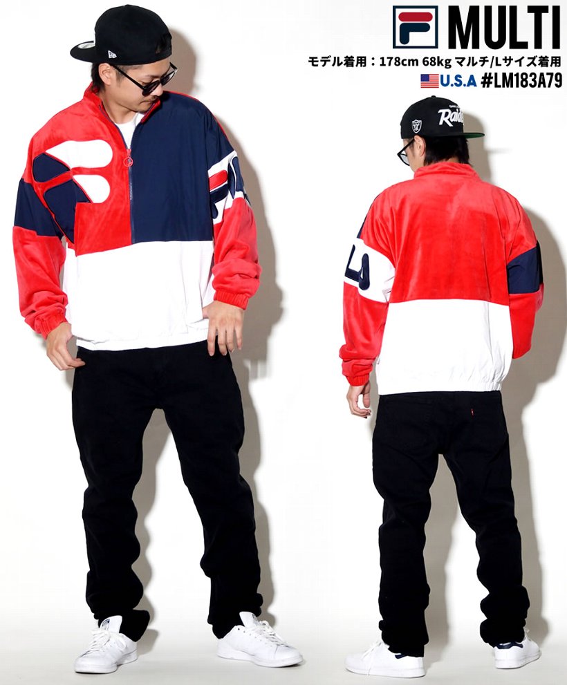 FILA フィラ ハーフジップジャケット メンズ 大きいサイズ LM183A79 2018秋冬 新作