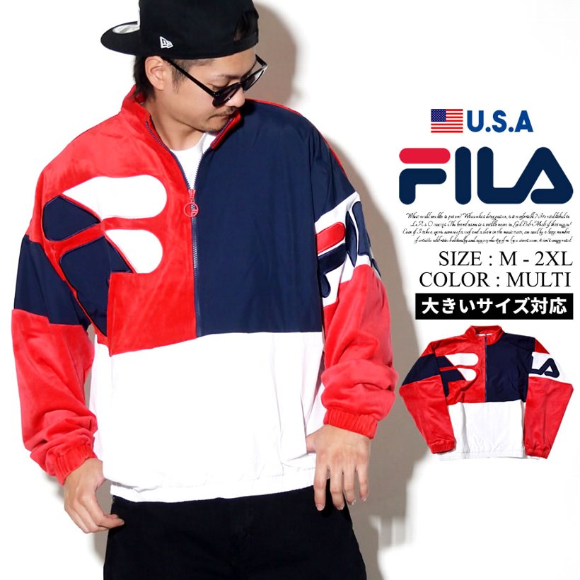 FILA フィラ ハーフジップジャケット メンズ 大きいサイズ LM183A79 2018秋冬 新作