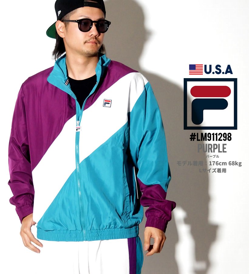 FILA フィラ ウインドブレーカー メンズ 大きいサイズ LM911298 USモデル ストリート系 スポーツ ヒップホップ ファッション 服 通販