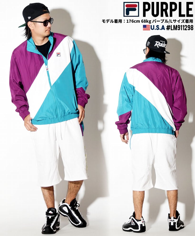 FILA フィラ ウインドブレーカー メンズ 大きいサイズ LM911298 USモデル ストリート系 スポーツ ヒップホップ ファッション 服 通販