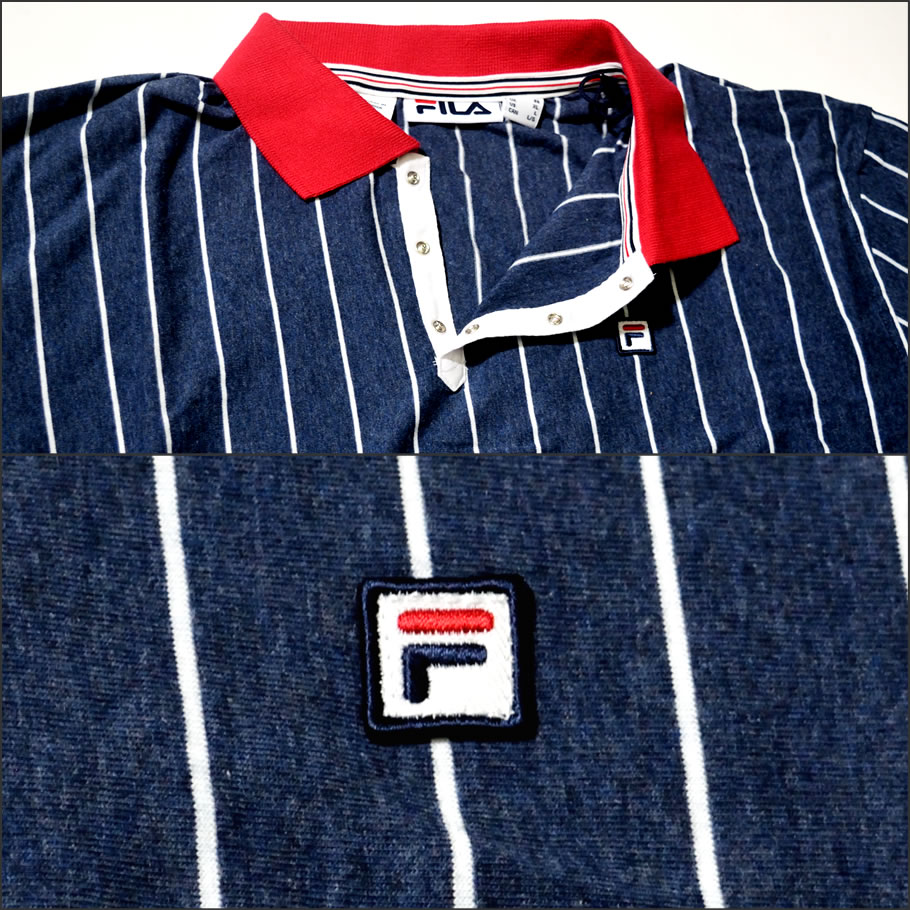 FILA フィラ ポロシャツ メンズ 半袖 おしゃれ ブランド ストライプ LM171C24 日本未発売