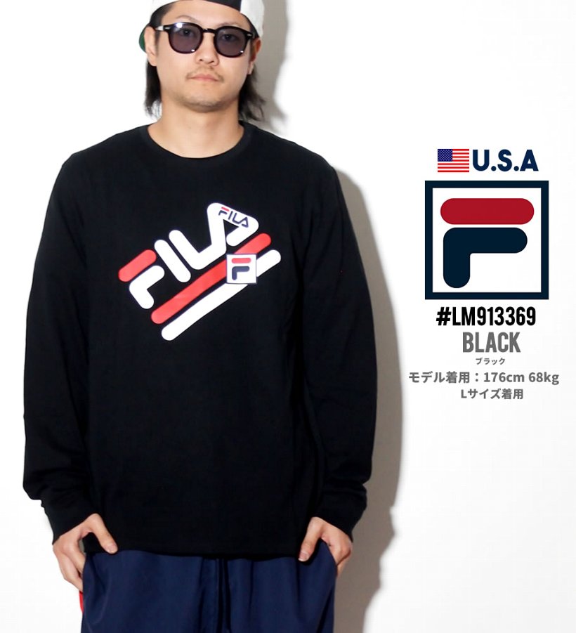 FILA フィラ Tシャツ メンズ 長袖 ロンT 大きいサイズ LM913369 USモデル 服 帽子 通販