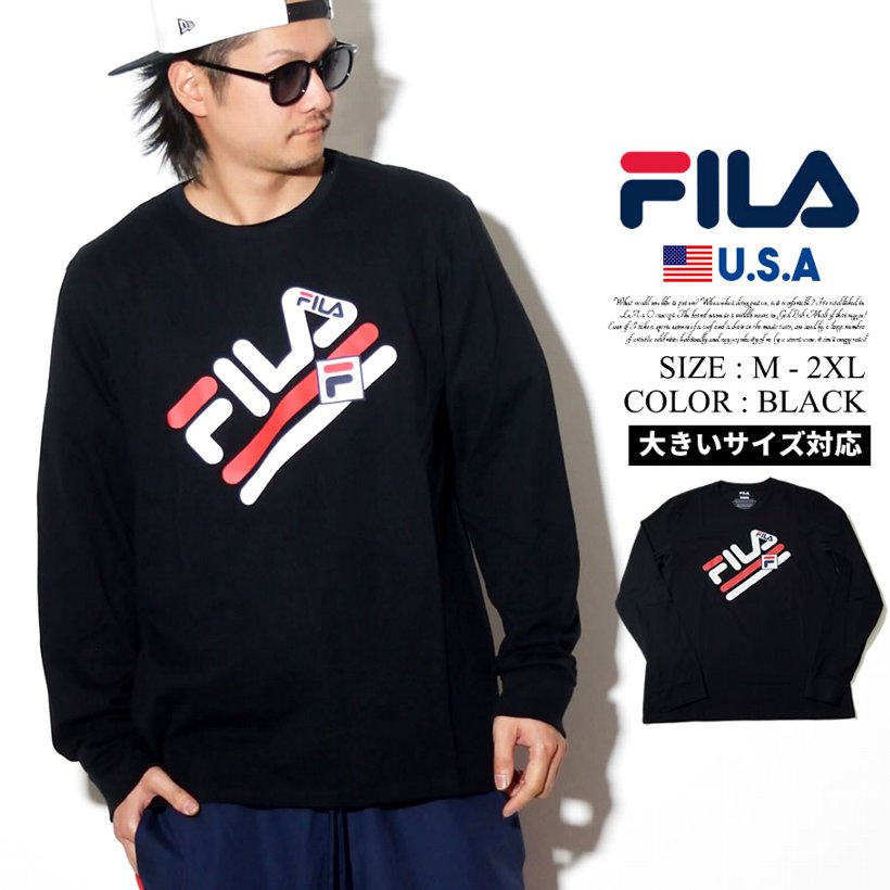 FILA フィラ Tシャツ メンズ 長袖 ロンT 大きいサイズ LM913369 USモデル 服 帽子 通販