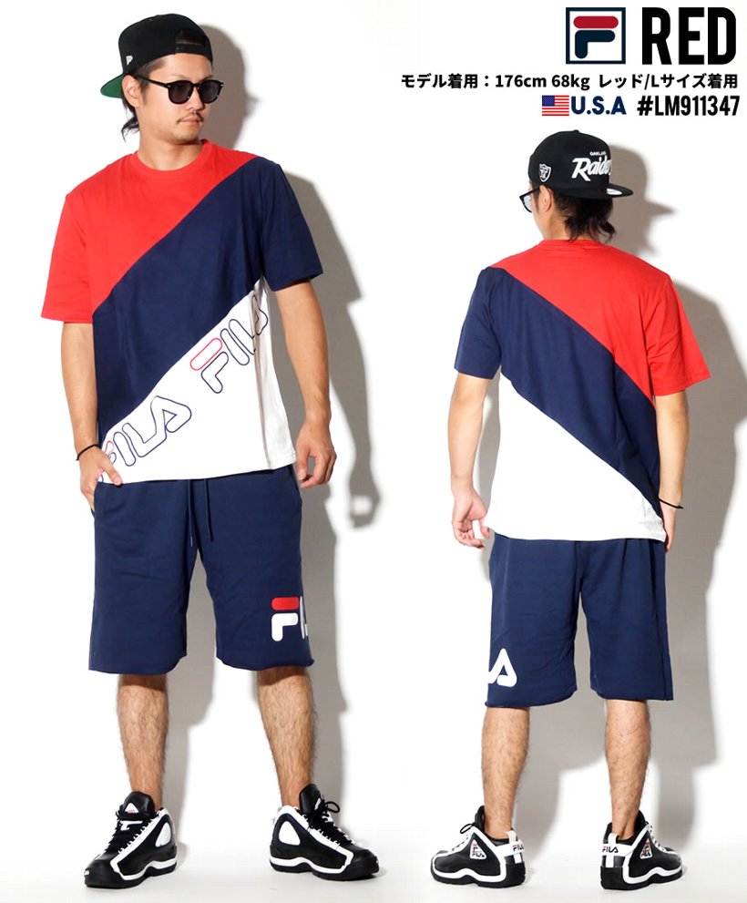 FILA フィラ Tシャツ メンズ 半袖 大きいサイズ LM911347 USモデル 2019秋 新作