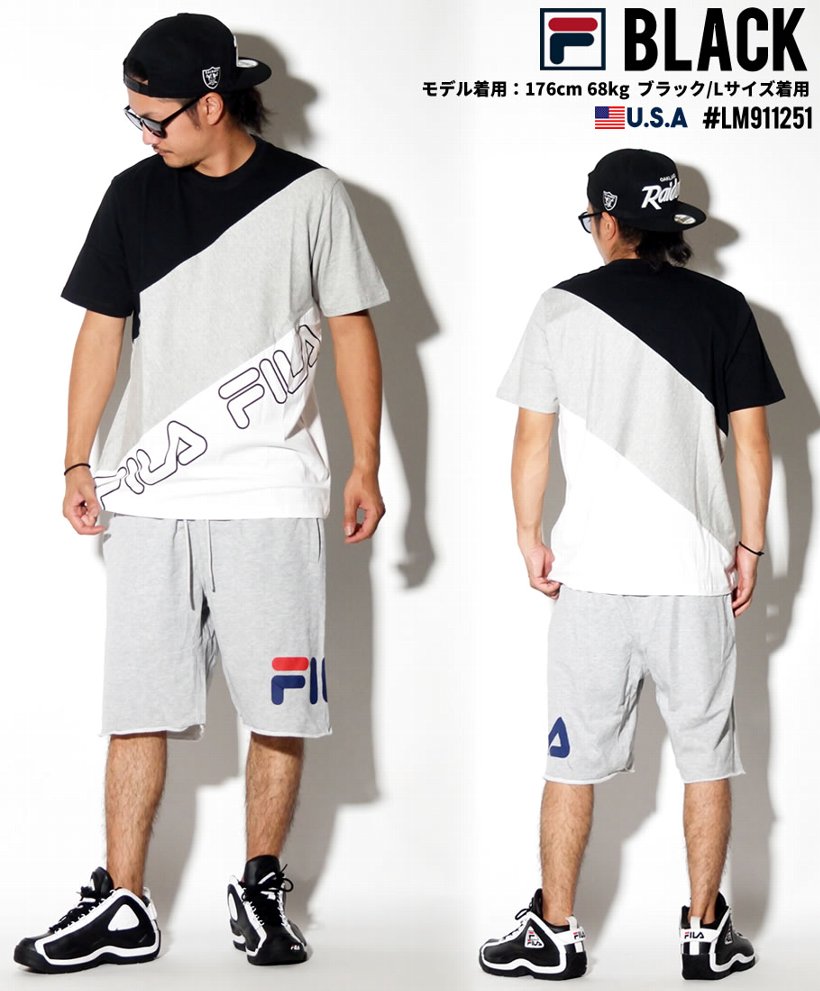 FILA フィラ Tシャツ メンズ 半袖 大きいサイズ LM911347 USモデル 2019秋 新作