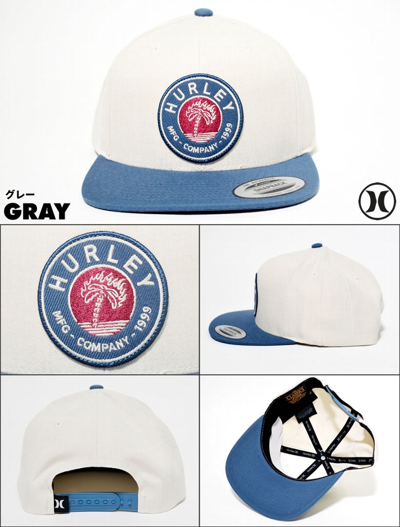 Hurley ハーレー スナップバックキャップ メンズ 帽子 サイズ調節可能 AT8567 USモデル 2019春 新作
