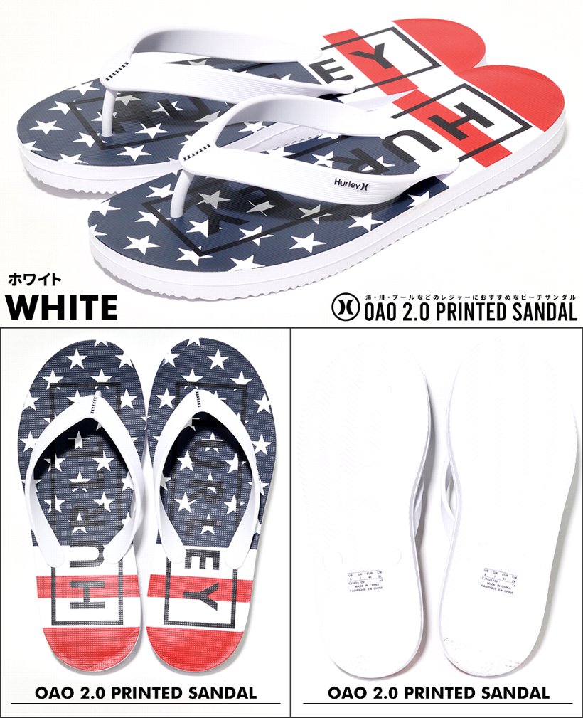 Hurley ハーレー ビーチサンダル メンズ ビーサン CJ1624 USモデル ストリート系 ヒップホップ スケーター ファッション 服 通販
