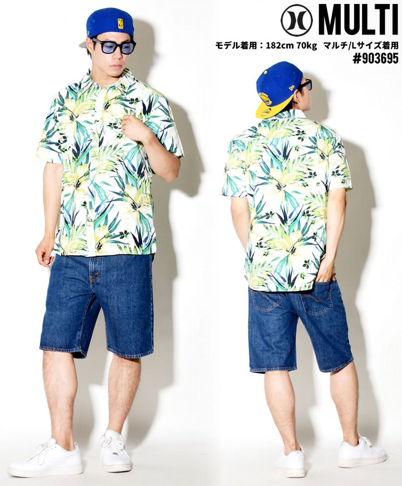 Hurley ハーレー 半袖 アロハシャツ メンズ 花柄 サーフ系 ストリート系 スケーター ファッション Haot001 Hurley ハーレー 半袖 アロハシャツ メンズ 花柄 サーフ系 ストリート系 スケーター ファッション Haot001