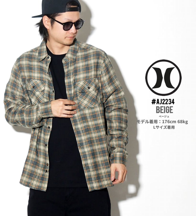 Hurley ハーレー ネルシャツ メンズ 長袖 AR0820 USモデル 2019春 新作