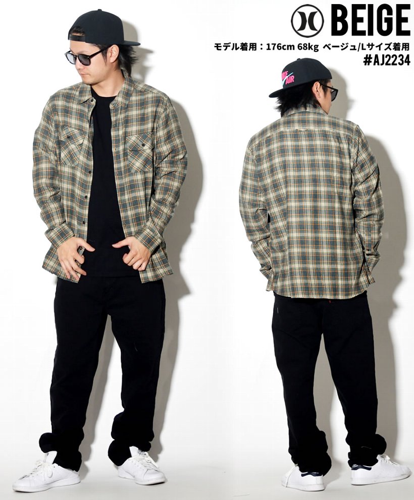 Hurley ハーレー ネルシャツ メンズ 長袖 AR0820 USモデル 2019春 新作
