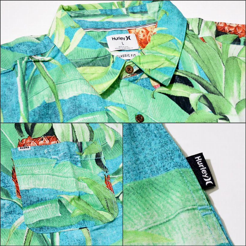 Hurley ハーレー アロハシャツ メンズ 半袖 AR0818 USモデル 2019春 新作