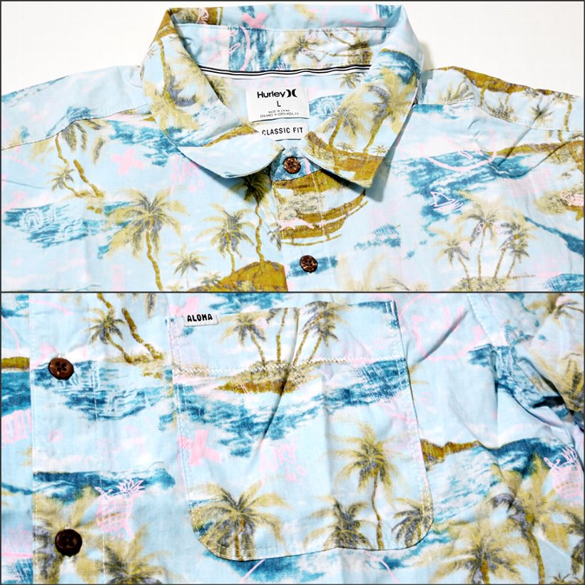 Hurley ハーレー アロハシャツ メンズ 半袖 AR0819 USモデル 2019春 新作