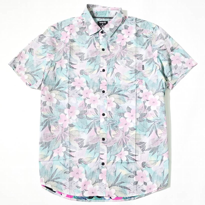 Hurley ハーレー アロハシャツ メンズ サーフ系 ストリート ファッション ピンク Spray Gun Short Sleeve Cn5281 Hurley ハーレー アロハシャツ メンズ サーフ系 ストリート ファッション ピンク Spray Gun Short Sleeve Cn5281