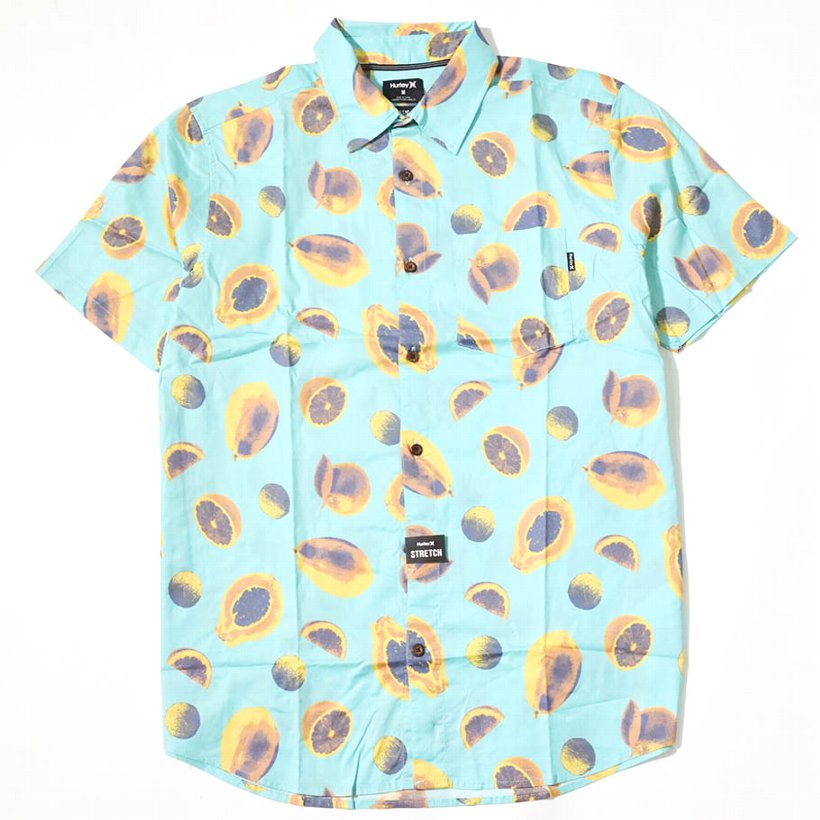Hurley ハーレー 総柄シャツ メンズ 半袖 サーフ系 ストリート ファッション Harvest Stretch Short Sleeve Cq3996
